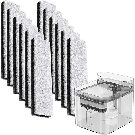 Filtres à Eau pour Animaux Compatibles avec WF020 Source de Chat, Filtre à Charbon Actif de Rechange pour Fontaine à Eau pour Chiens et Chats 12PCS par (1/5)