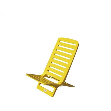 Chaise de plage bioclimatique jaune
