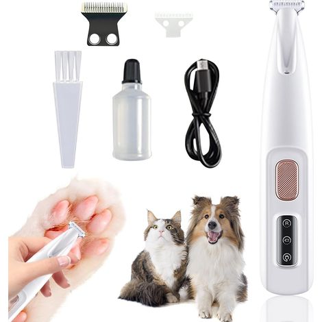 Tondeuse à chiens silencieuse sans fil, étanche IPX7, avec lumière LED, rechargeable USB, coupe précise (1/5)