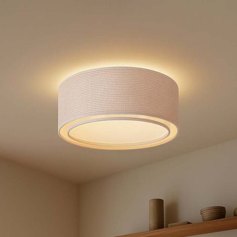 [GEBRAUCHT] B-Ware Lindby Deckenleuchte Soula Ø 60 cm beige dimmbar E27 Kunststoff 3-flammig (1/2)