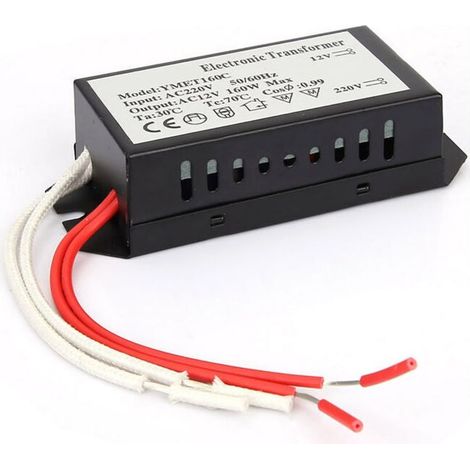 Transformateur électronique 220V vers 12V 160W, Convertisseur de Tension Adaptateur Puissance pour Systèmes LED Caméras Surveillance (1/5)