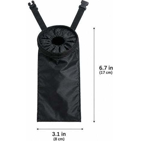 Lot de 6 sacs organisateurs pour dossier de siège de voiture, pochette de rangement suspendue pour déchets et objets, pliable et lavable, noir (1/4)