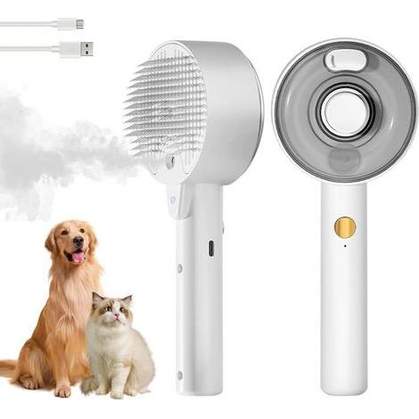 4-in-1 Dampfbürste für Katzen, selbstreinigende Dampfbürste für Katzen und Hunde, Katzenbürste mit Wassertank (1/5)
