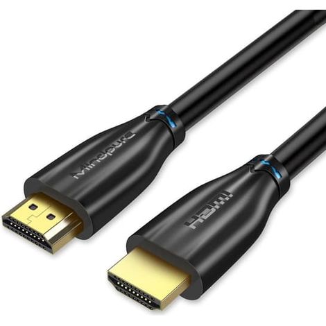 Câble HDMI 2.1 8K haute vitesse 48 Gbit/s pour TV, ordinateur, console de jeux - Compatible 8K/60 Hz et 4K/120 Hz - 1 m (1/5)