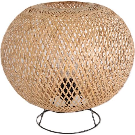 Boho Lampe mit natürlichem Lampenschirm, dekorativ, 1xE27 (1/4)