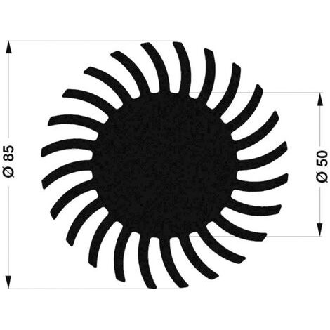 Dissipateur pour LED Fischer Elektronik SK 572 20 SA 10021497 2.15 K/W (Ø x H) 85 mm x 20 mm 1 pc(s) (1/2)