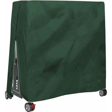 Housse de protection pour table de ping pong – Tissu oxford 420D résistant aux intempéries – Dimensions jusqu'à 165x70x185 cm – Fermeture éclair et cordon réglable (1/5)