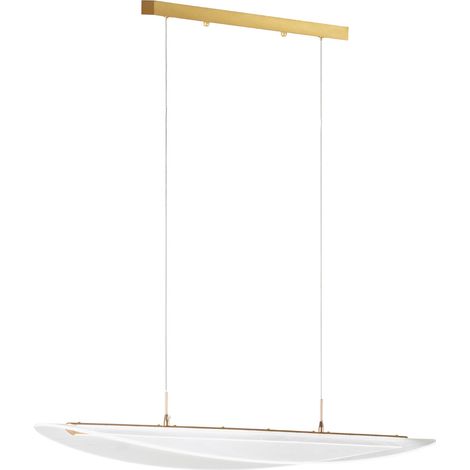 Lampara De Techo 100X13X14/170 Acrilico Transparente/Metal Dorado