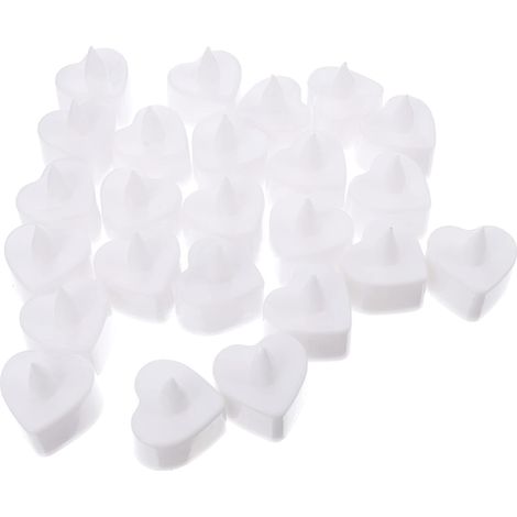 Lot de Bougies LED USB en Forme de Cœur pour Décoration de (1/5)