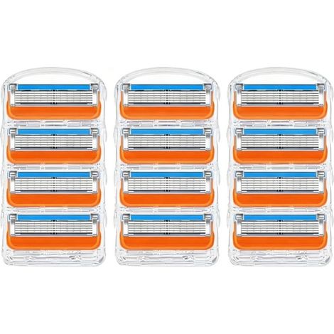 Elektrische Herrenrasierer – 12er-Packung mit je 5 Ersatzklingen für Gillette Fusion ProGlide Power Rasierer (1/5)