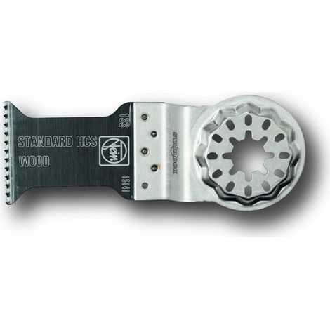 FEIN E-Cut Standard Lama da taglio, Conf. 5 pz., Larghezza 65 mm, Lunghezza 50 mm, Attacco Starlock Plus, Lama con dentatura stretta, Ideale per legno, cartongesso e plastica. (1/4)