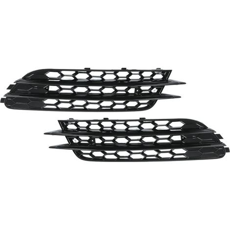 Jeffergarden 2pcs calandre antibrouillard avant gauche droite pour remplacement noir brillant de style RS6 pour A6 C7 2012‑2015