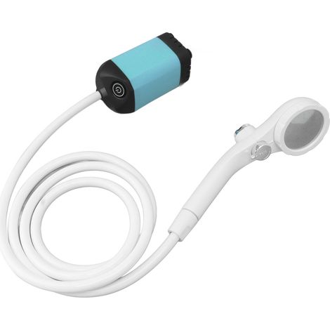 Douche électrique portable avec affichage numérique intelligent, trois pompes de douche électriques réglables, ensemble, bleu (1/5)