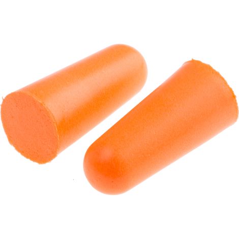 Bouchons d'oreilles jetables RS PRO 37dB Sans cordon Orange X 500 ( Prix pour Boîte de 500 )