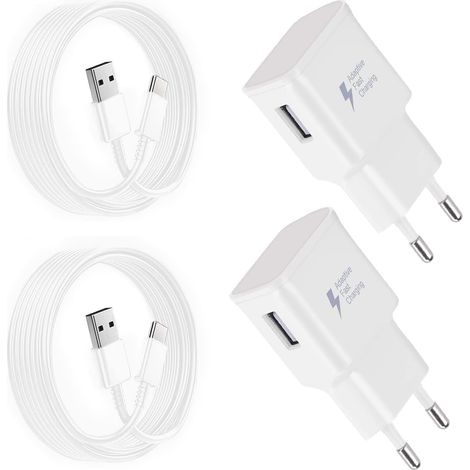 Lot de 2 USB C Chargeur Charge Rapide avec 1,5m Câble pour Samsung Galaxy (1/5)
