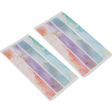 24 bandes adhésives colorées antidérapantes pour baignoire, sécurité salle de bain, imperméables et résistantes (lot de 24) (1/5)