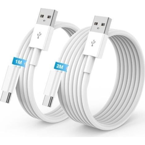 CarPlay USB-A-auf-USB-C-Kabel für iPhone 16 und iPhone 15 Pro Max, 1 m + 2 m Ladekabel, USB-Ladekabel für Apple iPhone 16 und 15 Plus, Schnellladefunktion für Samsung, iPad Pro und Android (1/5)