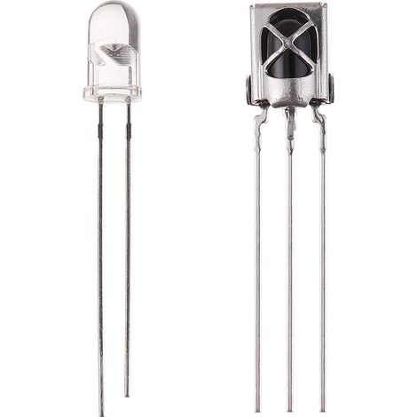 lampe Emetteur Infrarouge et Diode Récepteur IR, lampe Emission Infrarouge et Tube Récepteur pour Arduino (pack de 10 paires) (1/3)