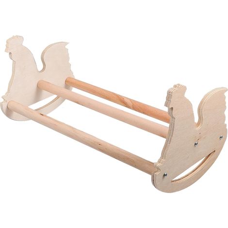 Support de Perchoir à Poules en Bois Forme Poulet Khaki Multi-Usage Sécurisé pour Perroquets et Oiseaux Les Poulaillers (1/5)