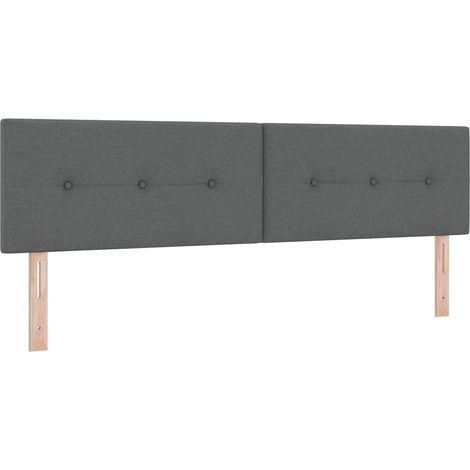 Tête de lit avec tête de lit Gris foncé 180 cm tissu vidaXL (1/5)