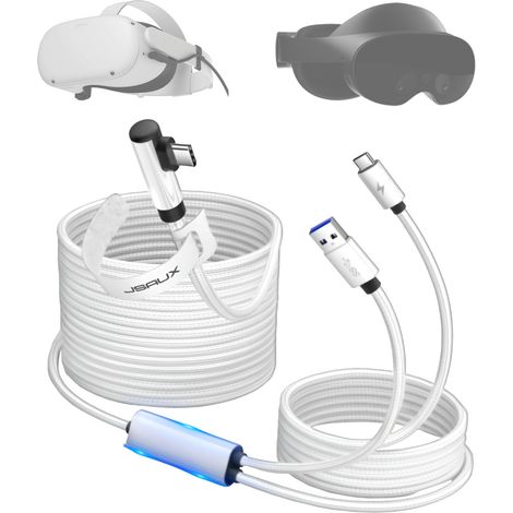 Cavo Jsaux per Oculus SteamVR Quest Quest 2 Quest 3, treccia spessa, 5 m (1/5)