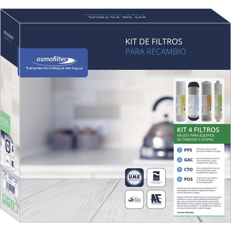 RECAMBIO OSMOFILTER KIT002 4 FILTROS OSMOSIS