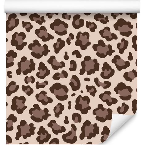 Papier peint imitation peau d'animal beige, rouille et crème 50x1000 cm (1/5)