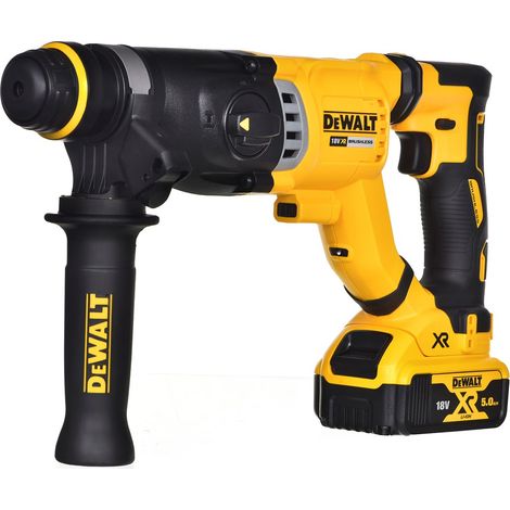 Trapano a percussione DEWALT SDS-Plus XR 18V 5aH Li-ion - 3 Joule - Ø28 mm - in scatola con batteria e caricabatterie - DCH263P1-QW (1/5)