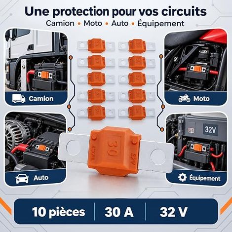 Midi Fuses for Truck Motorcycle Battery (1/5)