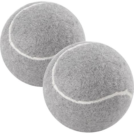 Set of 2 Pre-Cut Tennis Balls for Furniture Legs and Floor Protection, Durable Felt Coating, Gray (1/5)
