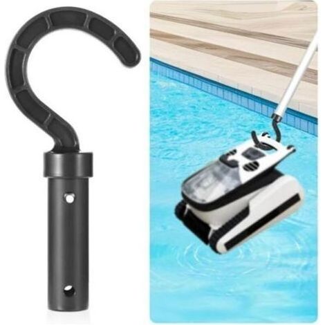 Crochet pour Robot Nettoyeur de Piscine, Accessoires Aspirateur de Piscine Crochet pour Robot Nettoyeur de Piscine sans Fil se Fixe aux Poteaux Télescopiques (1/4)