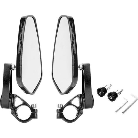 Accessoires moto : guidon et rétroviseurs de course sur route de 22 mm (noir) (1/5)