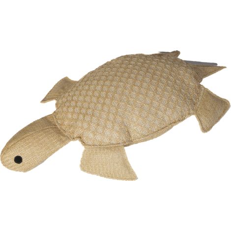 Coussin effet raphia - Forme de tortue - 60x20cm (1/4)