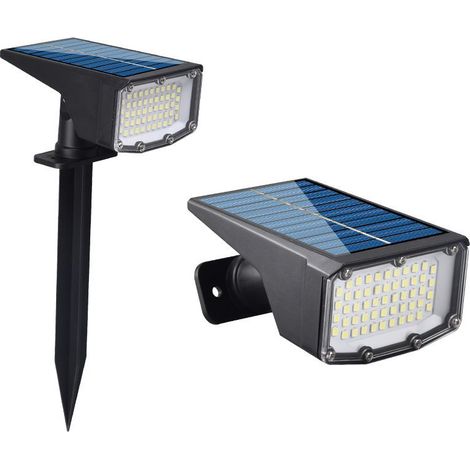 LED Spot Solaire Extérieur, Lampe Solaire Etanche IP67, Projecteur Solaire Exterieur 860LM avec 2 Modes d'Éclairage pour Jardin, Cour, Allée, Chemin, Trottoir, Terrasse, 1 Pack (1/5)
