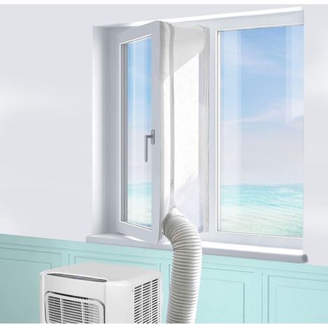 royaluxe -Kit Fenêtre Climatis Mobile, 300M Tissu De Calfeutrage pour Fenêtres pour Climatis Mobile et Sèche-Linge, Calfeutrage Climatis fonctionne avec n'importe quelle unité de climatisation mobile (1/5)