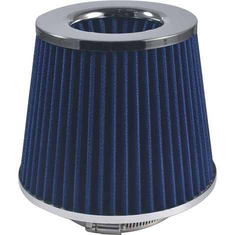 Filtre d'admission d'air conique universel à haut débit Bleu 76 mm (1/5)