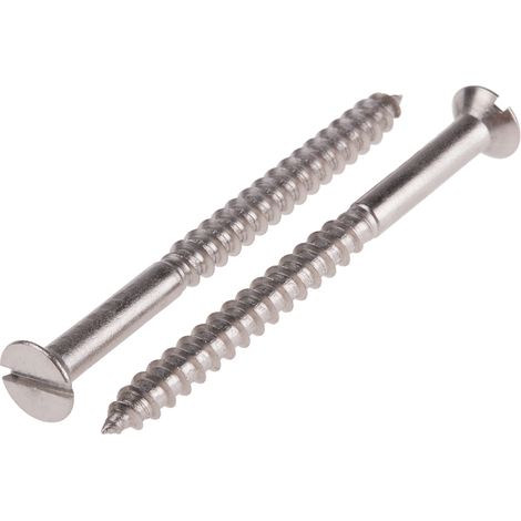 Vis à bois, No. 8, tête Fraisée 50mm, en Acier Inoxydable A2 304 ( Prix pour Boîte de 50 )