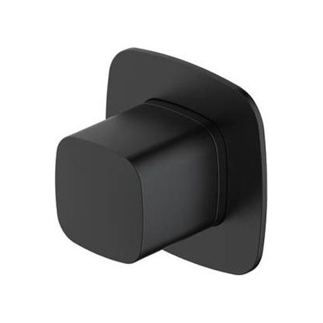 RAK Petit Matt Black Square Concealed Dual Control Diverter Valve - RAKPES3020-2B (1/2)