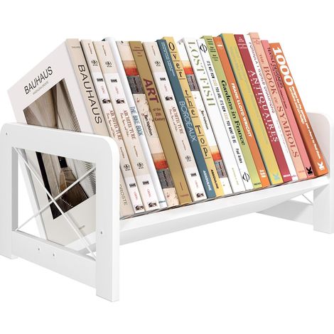 Mini bibliothèque pour bureau, bibliothèque de bureau, étagère simple pour livre de cuisine, étagère de rangement de livres, petit organisateur de livres pour l'affichage et le rangement de (1/5)
