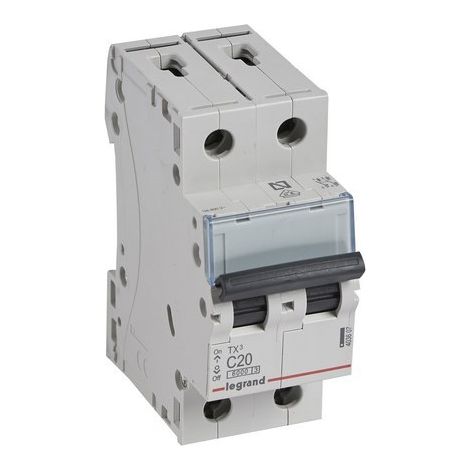 Disjoncteur TX3 6kA-C 2P 20A