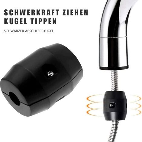 Tuyau De Remplacement Pour Robinet De Cuisine, Tiret Vers Le Bas, Gris, En Silicone Et Nylon