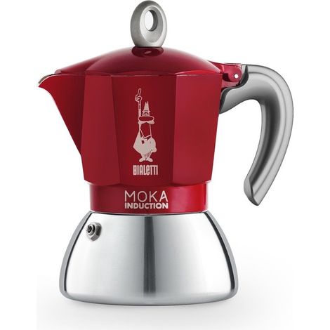 Cafetière à induction Moka - Percolateur - Rouge - 4 tasses (1/5)