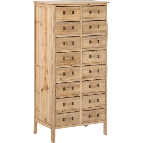 Commode haute en bois de sapin naturel - naturel (1/5)