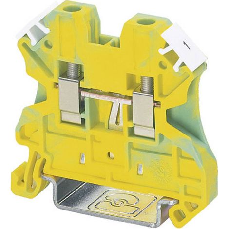 Phoenix Contact 3044128 Morsetto triplo di protezione 6.2 mm A vite Verde, Giallo 1 pz.