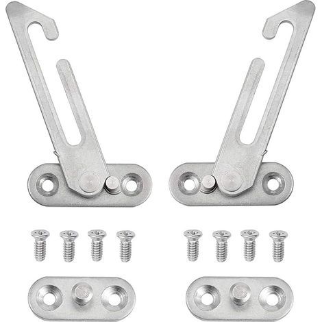 Lot de 2 entrebâilleurs de fenêtre en UPVC - En acier inoxydable 304 - Avec vis - Pour fenêtre à gauche et à droite (1/5)