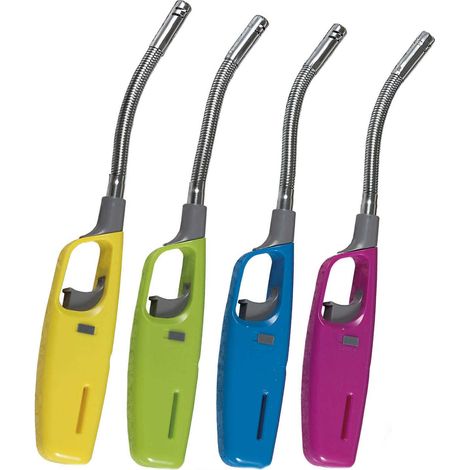 Accendigas Fiamma Becco Pieghevole Flessibile Accendino Gas Colori Assortiti