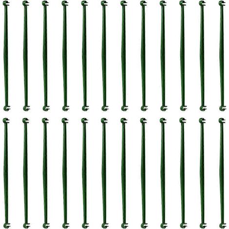 24 tuteurs en plastique résistant pour plantes, idéaux pour planter dans le jardin. (1/5)