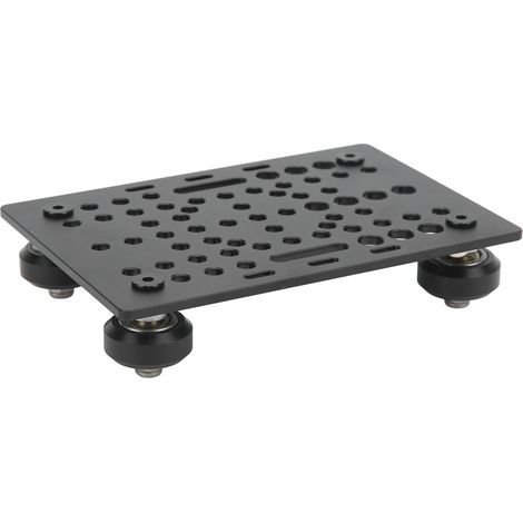 High-strength aluminum gantry plate, black anodized 3D printer, universal linear guide for milling machine with 4 pulleys and plastic bearings (1/5)