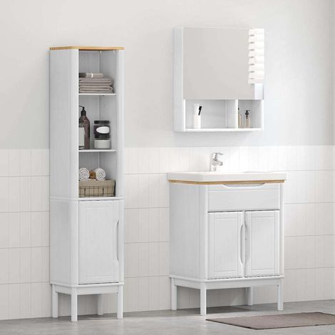 vidaXL Set di mobili per il bagno con lo scaffale FLORO 2 pcs