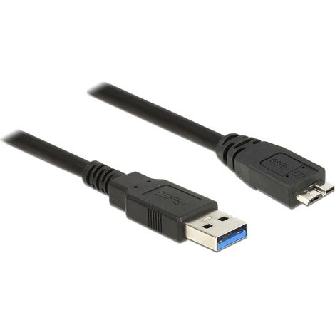 DELOCK USB Kabel USB3.0 A - Micro-B St/St 0.50m schw (85071)